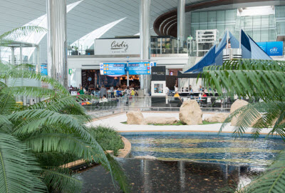 Dubai Airport Zen Garden at Terminal 3