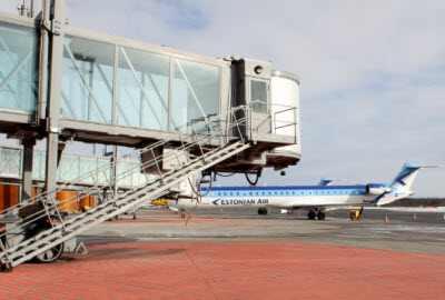 Airbridge in service at Tallinn airport