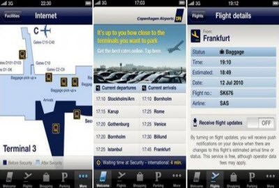 Copenhagen airport mobile app